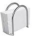 Home Basics Simplicity Collection Heavy Duty Steel Napkin Holder Dispenser Stand, Kitchen Organization, Satin Nickel primary