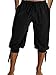 Mens Pirate Costume Medieval Renaissance Viking Knicker Colonial Breeches Mercenary Navigator Linen Shorts