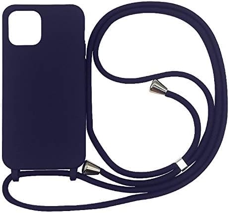Cute&Chic Crossbody Phone Case Necklace Strap Lanyard Cord – Compatible with iPhone 13 (Dark Blue)