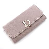 J.Market Leather Handbag Fashion Women Wallet Lady Clutch with Buckle (Grey)