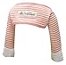 ScratchSleeves | Baby Girls' Stay-On Scratch Mitts Stripes | Pink and Cream | 3 to 6 Months