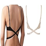Veewon® Women's Low Back Bra Converter Bra Extender Bra Extension Extension Backless Converter (Beige)