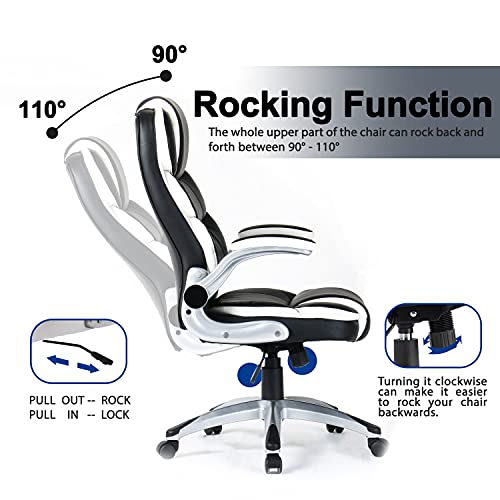 KERMS Ergonomic Office Chair, Adjustable Executive Home Desk Computer Chair with Lumbar Support