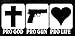 NI206 Pro God Pro Gun Pro Life Decal Sticker | 8.5