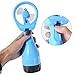 Newest Battery-operated Handheld Water Spray Mini Fan With Bottle Water Misting + a Lanyard and a hook HG080B (Blue)