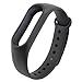 Compatible for Xiaomi Mi Band 2 Adjustable Replacement Silicone Wristband Strap Waterproof HR Band Black