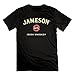 Men's Jameson Irish Whiskey Logo Cream 100% Cotton Tee Shirt Black