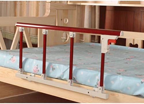 YF Bed Rails for Elderly Adults Grab Bar Bed Hand Rails Assist Rail Handle Fold Down Medical Hospital Sides Rails Guard Handicap Safety Assistance Devices Color Red Size 95x40cm