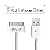 Turbo Charger 3218352 30-Pin USB Charging and Sync Cable for iPhone 4, 4s, 3GS, 3G, 3, iPad and iPod (3.3 Feet) - White
