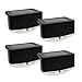 Davinci Solar Deck Lights - Outdoor Landscape Lighting for Step Patio or Post, Bright Warm White Led, Slate Black (4 Pack)