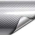 VViViD Epoxy High Gloss Carbon Fiber Automotive Vinyl Wrap (10ft x 5ft, Silver)