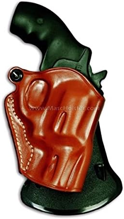 S&amp;W MODEL 686 2.5" BARREL Leather Paddle Holster (OWB) With Open Top For Fast Drawing