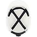 NoCry Heavy Duty Hard Hat - Construction Safety Helmet with Adjustable 4-Point Suspension System, 2-Inch Brim. White