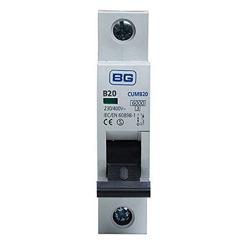BG CUMB20 - British General 20A 20 Amp SP MCB Miniature Circuit Breaker Fuse
