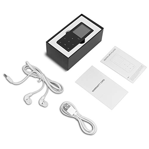 MP3 Music Player with Bluetooth, ASINNO 16GB Digital Lossless MP3/MP4 Audio Player with Voice Recorder/FM Radio/Media Player/E-Book Reader/Photo Viewer, Support up to 128GB-Black