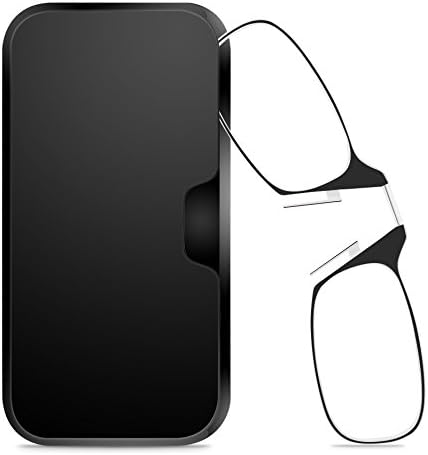 RETRO-SPECS Compact Reading Glasses, Plus Stick Anywhere Ultra Thin Pod Case, Strength 2.00