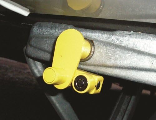 Milenco 3094 Caravan Immobiliser, Two Pieces, Simultaneous Key Action , Yellow