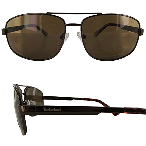 Timberland Mens Rectangle Brown Metal Sunglass TB7119 48E