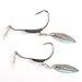 Hanxing Joint 1/8oz Ultra Point Power Twist Lock Plus Spin Silver Spoon Swim Bait Weighted Hooks