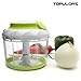 TOPULORS 34OZ Manual Food Chopper Hand-Powered Food Chopper Compact Handheld Onion Chopper, Garlic Squeezer, Ginger Slicer, Pepper Cut, Herbs Chop, Cheeses Chopper Masher