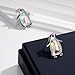 Neoglory Aurora Borealis Crystal Stud Earrings Penguin Birthstone Fashion Jewelry Mother's day Gift embellished with Crystals from Swarovski
