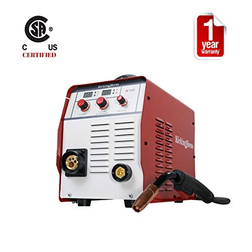 KickingHorse ® M185 CSA-Certified Professional Digital MIG welder 220V. 180A High Performance IGBT Inverter with Stepless Heat Control and Volt - AMP Meters with Preset. Ready to Use w/ 12 AWG Power Cord and NEMA 6-50P Canadian "Welder" Plug. Optimized for Generator & Extension Cord. CSA Approved for Legal Use at Both Home and WorkPlace. Ideal for automotive and fabricating shop where high quality weld is needed.
