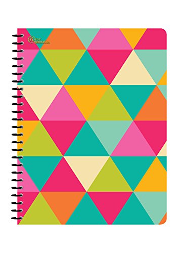 New Generation - Pattern - 1 Subject 70 Sheets 8" x 10.5" wirebound Spiral Notebook , 6 PACK,COLLEGE Ruled , Heavy Duty UV Laminated covers ,3 Hole Punch , 6 Assorted fashionable Notebooks per Pack