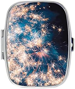 Fireworks Custom Unique Silver Medicine Drug Container Case Holder Decorative Metal Pill Box