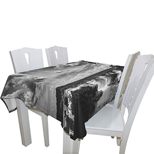 LORVIES Rectangle Water Lanscape Tablecloth for Wedding Party Holidays Washable Polyester Table Cloth Cover, 60 x 90 Inch