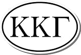 Kappa Kappa Gamma Sorority Euro Oval Bumper Sticker Decal