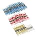 80pcs Solder Seal Wire Connectors, Sopoby Heat Shrink Butt Terminals, Insulated Waterproof Automotive Marine Electrical Connector Set (30Red 30Blue 15White 5Yellow)