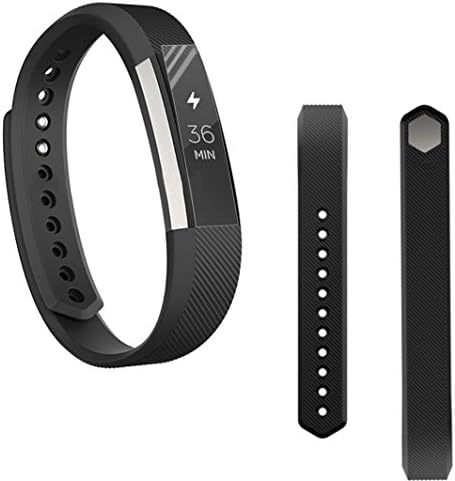 Coohole Replacement Wrist Band Silicon Strap Clasp+Protector Film for Fitbit Alta HR