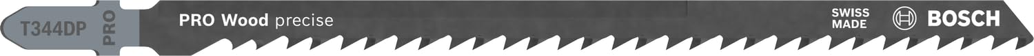 Bosch 5x PRO Wood Precise T344DP Jigsaw Blade (for Construction wood, Softwood, Length 152 mm, Professional Accessory Jigsaw)