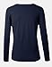 BIADANI Women Button Down Long Sleeve Soft V-Neck Cardigan Sweater Navy XXX-Large