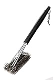 Juvale BBQ Grill Brush - Barbecue Stainless Steel Scraper Tool - Large BBQ Grill Bristle, Woven Wire Grilling Accessories For Grill Grate Cleaning - 18 Inches