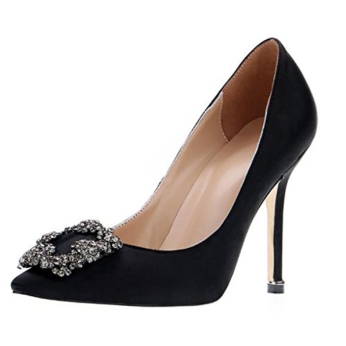 Chris-t women s satin full sole diamonds pointy closed …