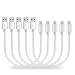 dethinton Short Charging Cables Ultra Slim Connector 5Pack 10inch Nylon Braided Charger Cable USB Cord -Silver primary