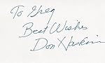 Don Haskins Autographed / Hand Signed 3x5 inch index card - UTEP Miners - 1966 NCAA National Champions - Deceased 2008