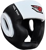 RDX Cow Hide Leather Boxing MMA Headgear UFC Head Guard Sparring Helmet Protector Fighting (CE Certified Approved by SATRA)