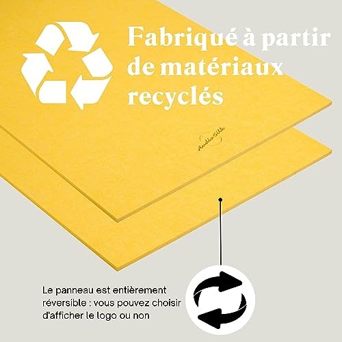 AudioSilk Acoustic Panels, Set of 4 - Pencil Case for Bedroom, Large, 116 x 58 cm, Natural