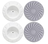 JungleArrow Wall Cup for Baby Gates, Wall Protection Guard Saver Protects Wall Surface, Door, Wooden Stairs. Safety Fit for Walk Through Security Pressure Mounted Gates,White, 4 pack