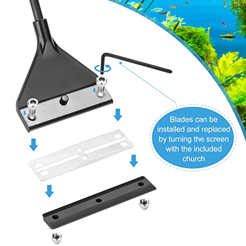 SWETOR Algae Scraper for Glass Aquarium,Fish Tank Scraper with 10