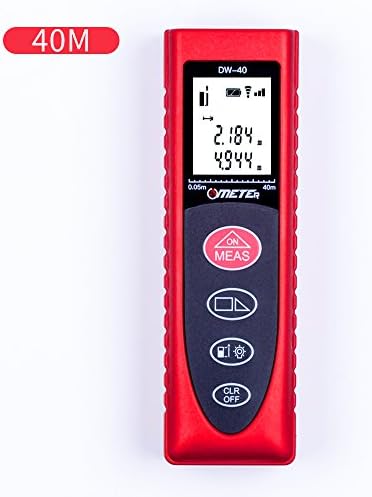 Ameter 40m 131ft Handheld Laser Distance Meter, Portable Laser Range Finder Mini Digital Measure Tool with Mute Function