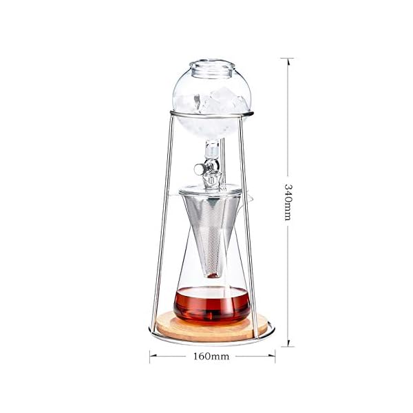 BaoYPP Ice Drip Kaffeemaschine EIS Tropfkaffee-Kaffeemaschine Haushalts-Tropf-Typ Kaltbrauer Kaffeemaschine Eisbrau… – Bild 5