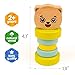 Bimi Boo Wooden Rattle - Wooden Baby Toys - Wooden Teether - Organic Baby Toys (Natural Beech Wood, Safe Water-Based Paint)
