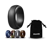 Meant2B Silicone Wedding Rings For Men- Black, Copper, Camo, Blue & Silver. Non-Toxic, Medical Grade (9.5-10)