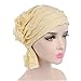 Ever Fairy 3 Colors Pack Chemo Cancer Head Scarf Hat Cap Ethnic Cloth Print Turban Headwear Women Women's Ruffle Beanie Scarf (3 Colors Pack-C1)