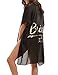 MIRMARU Women's Summer Swimwear Bikini Beach Cover Up with Trendy Lettering.