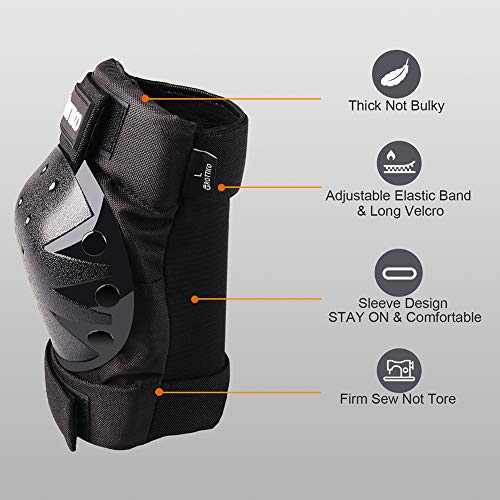 GROTTICO Knee-Elbow-Pads Wrist Guards for Kids-Youth-Adult - 3 in 1 Protective Gear Set for Skateboard Hoverboard Rollerblade Inline Skate BMX Bike Scooter