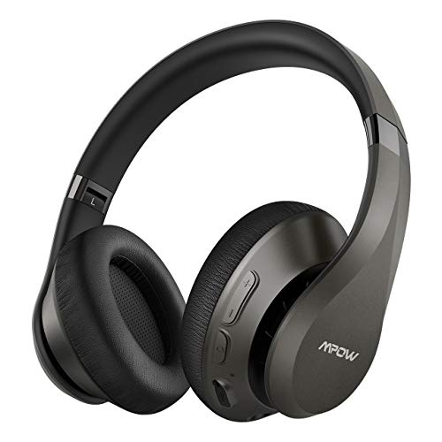 Mpow H20 Bluetooth Headphones Over Ear, 30 Hrs Playtime Wireless Hi-Fi Deep Bass Headphones, Latest CVC 8.0 Headphones with Mic, Comfortable Earmuff Headset with Carrying Pouch for Travel PC Cellphone